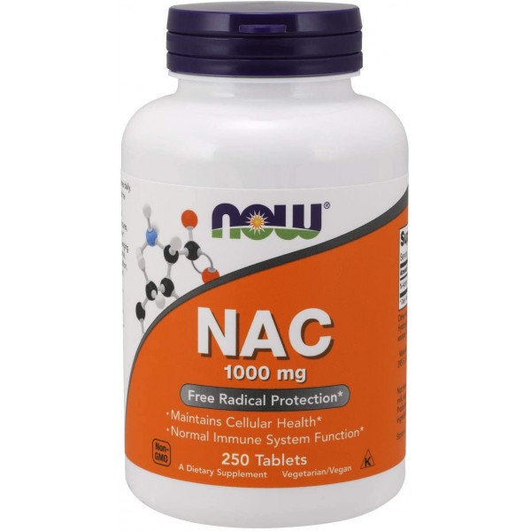 Now NAC 1000 mg, 250 Tablets, N-Acetyl-Cysteine