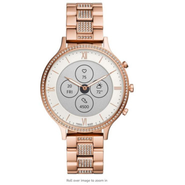 Fossil Women's Charter Hybrid Smartwatch HR with Always-On Readout Display, Heart Rate, Activity Tracking, Smartphone Notifications, Message Previews