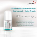 Canae White Underarm Roll On Best Natural Deodorant Sensitive Skin Suitable for Women and Men