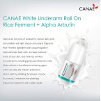 Canae White Underarm Roll On Best Natural Deodorant Sensitive Skin Suitable for Women and Men