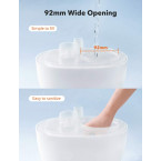 TaoTronics Humidifiers 3-IN-1 Premium Humidifier 26dB Quiet Ultrasonic 2.5L Cool Mist Humidifier for Bedroom Babies Essential Oil Diffuser With Night Light Automatic Shut-Off Easy to Clean White