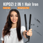 Original KIPOZI Pro Flat Iron Hair Straightener with Ceramic Plates Straightens & Curls All hair Types Anti frizz Online in UAE