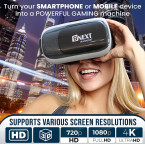 VR Headset Compatible with iPhone & Android - Universal Virtual Reality Goggles for Kids & Adults - Your Best Mobile Games 360 Movies w/ Soft & Comfortable New 3D VR Glasses (Silver)