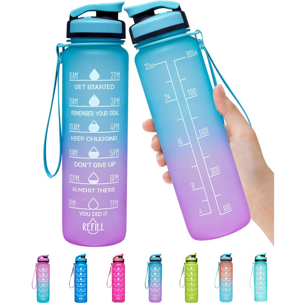 Elvira 32oz Large Water Bottle With Motivational..