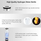 Hydrogen Water Bottle Generator with Beautiful LED Indicator,Content Up to PH of 7.5-9.0 Hydrogen Water Generator, Hydrogen Water Maker with SPE Membrane for Sports and Travel