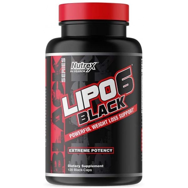 Nutrex Research Lipo-6 Black Extreme Potency | Powerful Weight Loss Suppliment, Appetite Suppressant, Energy Fat Burning Diet Pills, 120 Count