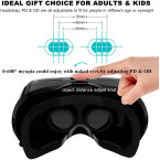 Virtual Reality Headset, 3D VR Goggles w/ Remote Controller[Gift] 3D Movies Video Games Viewer for iPhone 11 Pro XR XS X 8 7 6S 6 Plus Samsung S10 S9 S8 S7 S6 Edge + BLU A4 R2+ etc, Black VR Glasses