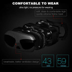 Virtual Reality Headset, 3D VR Goggles w/ Remote Controller[Gift] 3D Movies Video Games Viewer for iPhone 11 Pro XR XS X 8 7 6S 6 Plus Samsung S10 S9 S8 S7 S6 Edge + BLU A4 R2+ etc, Black VR Glasses