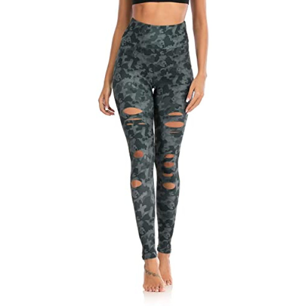 Dibaolong Womens High Waist Yoga Pants Cutout Ri..