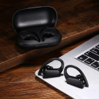 Noot Products NP30T - True Wireless Earbuds with Ear Hooks - Bluetooth 5.0 - Total Battery 27 Hours - Noise Isolation - Microphone - Volume/Touch Control - for Sport, Running, Workout, Voice Calls