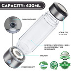 Saikun Portable Hydrogen Water Bottle Rechargeable PEM Technology Ionized Water Generator， Hydrogen Water Machine Hydrogen Generator (600-900PPB)