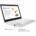 HP Stream 11.6-inch HD Laptop, Intel Celeron N4000, 4 GB RAM, 32 GB eMMC, Windows 10 Home in S Mode with Office 365 Personal for 1 Year (11-ak0020nr, Diamond White)
