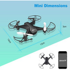tech rc Mini Drone with Camera FPV Live Video Wifi Quadcopter, Easy Control with Headless Mode, Altitude Hold, Long Flight Time with 2 Batteries, App Control Available Toy Drone for Kids and Beginners