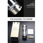 DQXY Hydrogen Water Bottle Hydrogen Water Machine Portable Water Ions Generator Glass Cup for Home Travel（Silver）