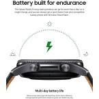 SAMSUNG Galaxy Watch 3 (45mm, GPS, Bluetooth) Smart Watch with Advanced Health Monitoring, Fitness Tracking, and Long lasting Battery - Mystic Black (US Version)