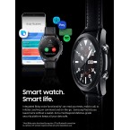 SAMSUNG Galaxy Watch 3 (45mm, GPS, Bluetooth) Smart Watch with Advanced Health Monitoring, Fitness Tracking, and Long lasting Battery - Mystic Black (US Version)