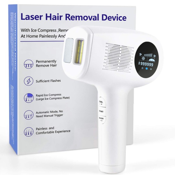 Laser Hair Removal for Women at Home, IPL Permanent Laser Hair Removal for Men, Rapid Ice Compress Painless Hair Removal for Facial, Leg and Whole Body