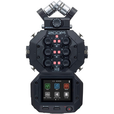 Zoom H8 12-Track Portable Recorder, Stereo Microphones, 6 Inputs, Touchscreen Interface, USB Audio Interface, Battery Powered, for Stereo/Multitrack Audio for Video, Podcasting, and Music Zoom H8 12-Track Portable Recorder, Stereo Microphones, 6 Inputs, Touchscreen Interface, USB Audio Interface, Battery Powered, for Stereo/Multitrack Audio for Video, Podcasting, and Music
