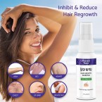 Painless hair growth inhibitor Spray - Permanent Body Hair Removal for Men & Women - Non Irritating & Suitable for Sensitive Skin - Effectively Stops Hair Growth - All Natural & Safe to Use