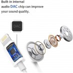 Apple MFi Certified] Apple Earbuds with Lightning Connector(Built-in Microphone & Volume Control) In-Ear Stereo Headphones Headset Compatible with iPhone SE/11/XR/XS/7/7 Plus/8/8Plus - All iOS System