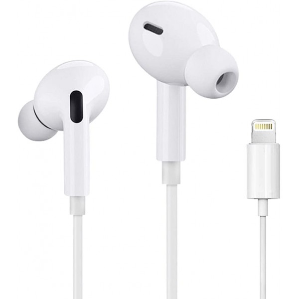 Apple MFi Certified] Apple Earbuds with Lightning Connector(Built-in Microphone & Volume Control) In-Ear Stereo Headphones Headset Compatible with iPhone SE/11/XR/XS/7/7 Plus/8/8Plus - All iOS System
