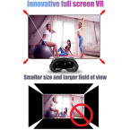 VR Headset Virtual Reality VR 3D Glasses VR Set 3D Virtual Reality Goggles, Controller, Adjustable VR Glasses Support 7 Inches [with Gamepad]