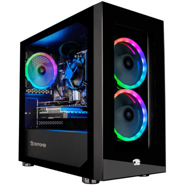 iBUYPOWER Gaming PC Computer Desktop Element Mini 9300 (AMD Ryzen 3 3100 3.6GHz, AMD Radeon RX 550 2GB, 8GB DDR4 RAM, 240GB SSD, Wi-Fi Ready, Windows 10 Home)