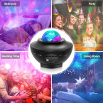 Star Projector & Night Light, Torjim 2 in 1 Ocean Wave Night Light Projector with Remote Control & Auto-Off Timer, Galaxy Projector with LED Nebula Cloud with Bluetooth Speaker for Kids Bedroom