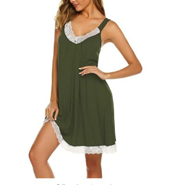 Ekouaer Womens Chemise Sleepwear Full Slips Lace..