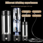 Portable Hydrogen Water Generator with Glass Bottle and Inhaler Adapter, Hydrogen Alkaline Glass Water Bottle Make Hydrogen Content up to 1300-1600 PPB --S SMAUTOP