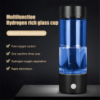 Portable Hydrogen Water Generator with Glass Bottle and Inhaler Adapter, Hydrogen Alkaline Glass Water Bottle Make Hydrogen Content up to 1300-1600 PPB --S SMAUTOP