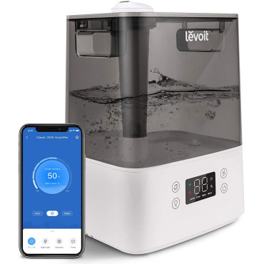 Levoit Humidifiers for Bedroom Home Large Room, 6L Smart WiFi Top Fill Cool Mist Air Ultrasonic Humidifier For Baby Plants Kids, Essential Oil diffuser, Quiet Easy Clean, Filterless, Work With Alexa Levoit Humidifiers for Bedroom Home Large Room, 6L Smart WiFi Top Fill Cool Mist Air Ultrasonic Humidifier For Baby Plants Kids, Essential Oil diffuser, Quiet Easy Clean, Filterless, Work With Alexa
