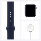 New Apple Watch Series 6 (GPS, 40mm) - Blue Aluminum Case with Deep Navy Sport Band