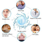 Lonruis Hydrogen Rich Water Cup,PEM Technology Ionizer,Portable USB Rechargeable Ionized Water Generator Anti Aging Antioxidant Glass Bottle- 350ml