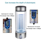 Portable Hydrogen Water Bottle,Glass Hydrogen Water Generator USB Rechargeable 3-mins Water ionizer Bottle with pem Sports Cup