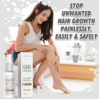 Natural Stop Grow Hair Growth Inhibitor Spray for Face, Body, Chin, Arms, Underarms, Bikini Zone Area, Bare Legs – Painless No Pain After Hair Removal Growth Stopper for Women & Men, 1oz/30ml