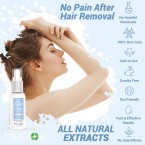 Natural Stop Grow Hair Growth Inhibitor Spray for Face, Body, Chin, Arms, Underarms, Bikini Zone Area, Bare Legs – Painless No Pain After Hair Removal Growth Stopper for Women & Men, 1oz/30ml