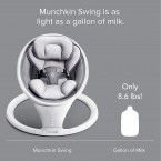 Munchkin Bluetooth Enabled Lightweight Baby Swing with Natural Sway in 5 Speeds and Remote Control