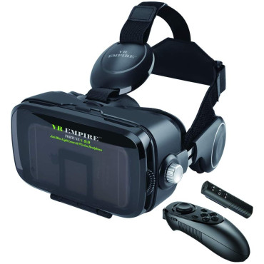 VR Headset for Android Phone / iPhone with Controller, 120° FOV, 3.5mm Audio Wireless Adaptor, Anti-Blue-Light Lenses, Fits for All Mobile’s Length / Display Size Up to 6.7 / 7.2 inches. (BBR) VR Headset for Android Phone / iPhone with Controller, 120° FOV, 3.5mm Audio Wireless Adaptor, Anti-Blue-Light Lenses, Fits for All Mobile’s Length / Display Size Up to 6.7 / 7.2 inches. (BBR)