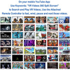 VR Headset for Android Phone / iPhone with Controller, 120° FOV, 3.5mm Audio Wireless Adaptor, Anti-Blue-Light Lenses, Fits for All Mobile’s Length / Display Size Up to 6.7 / 7.2 inches. (BBR)