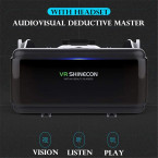 JDG Original VR Virtual Reality 3D Glasses Box Stereo VR Google Cardboard Headset Helmet for iOS Android Smartphone,Bluetooth Rocker (Color : G06E)