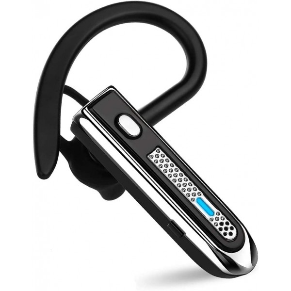 HonShoop Bluetooth Headset， Wireless Bluetooth Earpiece V5.0 Hands-Free Earphones Ultralight Hands Free Business Earphone with Mic for Business/Office/Driving (Black)