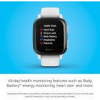 Garmin Venu Sq Music, GPS Smartwatch with Bright Touchscreen Display, Features Music and Up to 6 Days of Battery Life, White and Slate