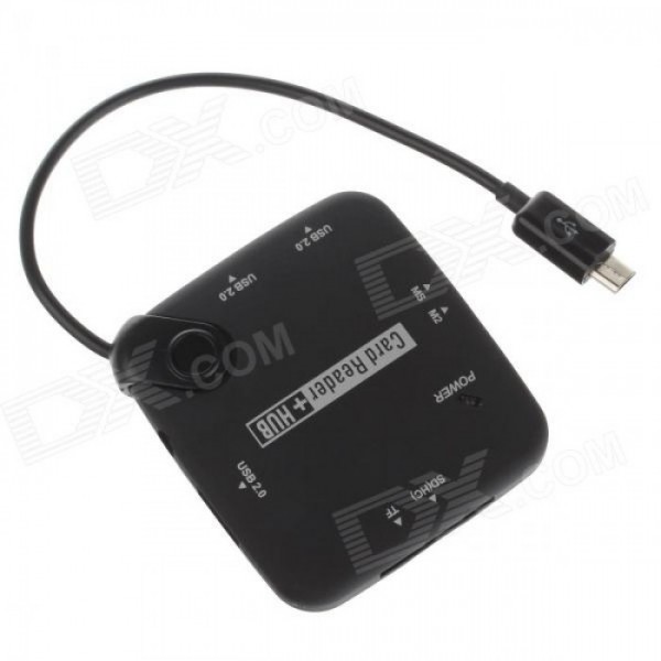 Shop Micro USB OTG HUB with Card Reader for Tablets and Mobiles Available in Pakistan