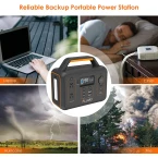 ALLWEI Portable Power Station, 300W/Peak 600W Solar Generator 280Wh/78000mAh CPAP Backup Lithium Battery Pack with LED light,Pure Sine Wave AC Outlet,PD 60W,for Outdoors Camping Travel Emergency