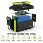 222Wh Portable Power Station, 60000mAh Camping Solar Generators Lithium Battery Power Supply with 110V/200W AC Outlet, USB QC3.0, LED Flashlights for CPAP Home Camping Emergency Backup