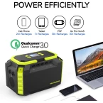 222Wh Portable Power Station, 60000mAh Camping Solar Generators Lithium Battery Power Supply with 110V/200W AC Outlet, USB QC3.0, LED Flashlights for CPAP Home Camping Emergency Backup