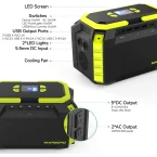 222Wh Portable Power Station, 60000mAh Camping Solar Generators Lithium Battery Power Supply with 110V/200W AC Outlet, USB QC3.0, LED Flashlights for CPAP Home Camping Emergency Backup