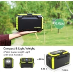222Wh Portable Power Station, 60000mAh Camping Solar Generators Lithium Battery Power Supply with 110V/200W AC Outlet, USB QC3.0, LED Flashlights for CPAP Home Camping Emergency Backup