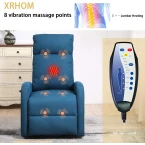 Massage Recliner Chair for Elderly Electric Power Lift Chair Sofa Reading Chair Living Room Chairs Fabric Reclining Chair Ergonomic Heated Lazyboy Bedroom Home Theater Seating Recliners,Blue